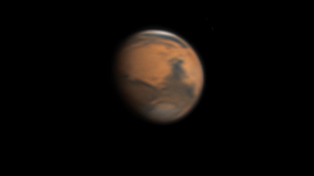 Mars mit nur noch 7,5 Bogensekunden Spektrum der Wissenschaft